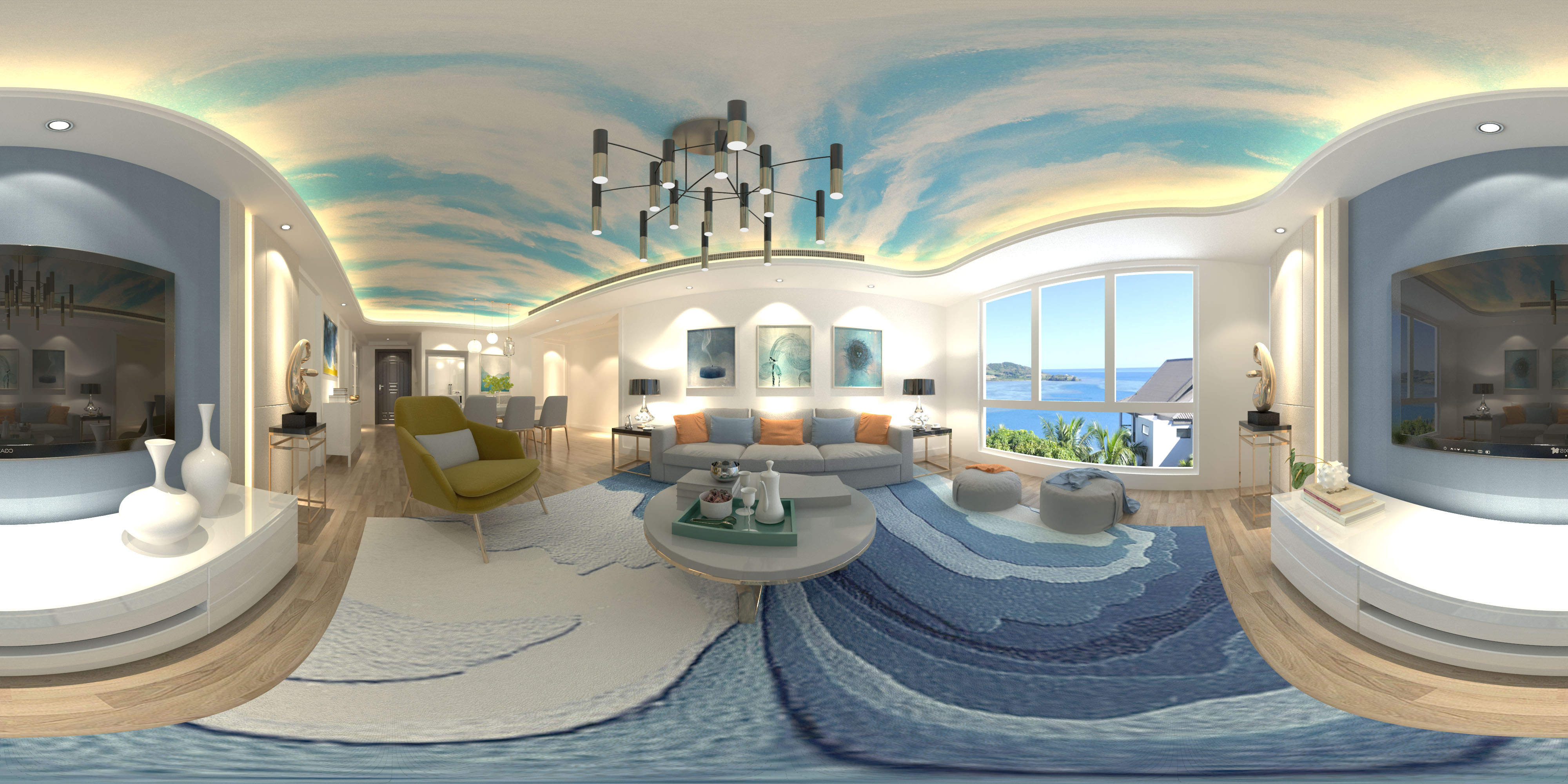 艺术漆特殊工艺蓝天白云