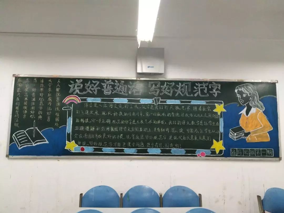 写规范字黑板报 高中图片