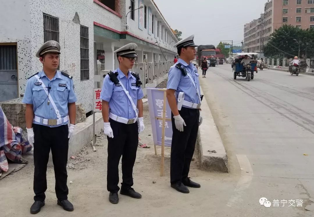竞赛普宁市初赛道路交通安全保障工作,普宁市公安局交警大队全警出动