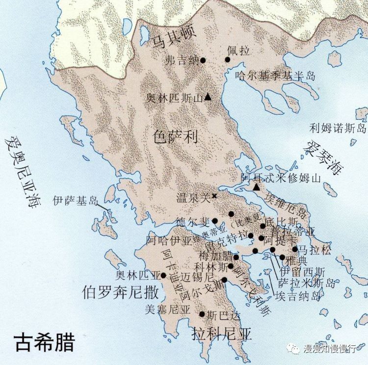 奥林匹斯山地图位置图片