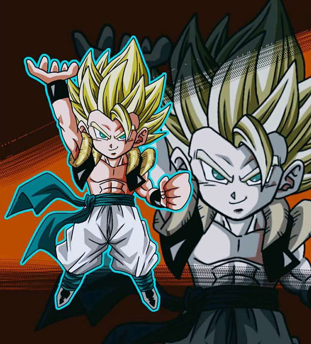 龙珠图集悟空贝吉塔卡通版最萌赛亚人登场