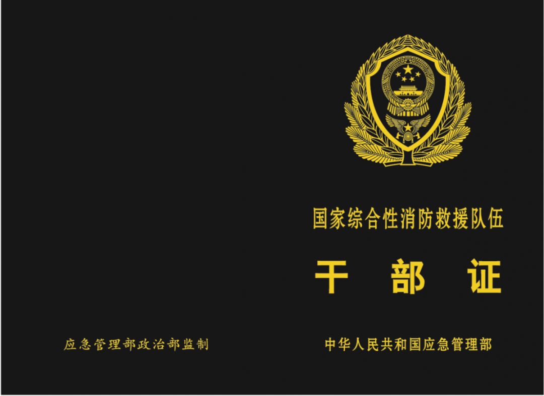 一,《国家综合性消防救援队伍干部证》式样残疾消防救援人员乘坐境内