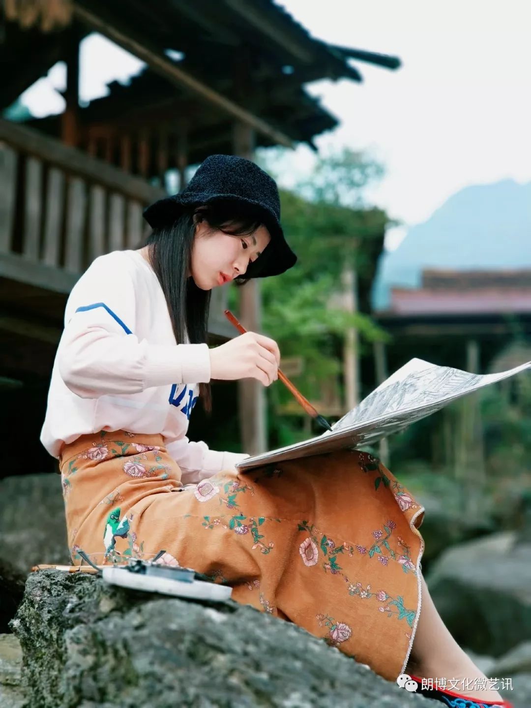 展訊芳華絮語四個好東西左簫悅肖繼偉張佳琪趙昕熠山水畫四人聯展