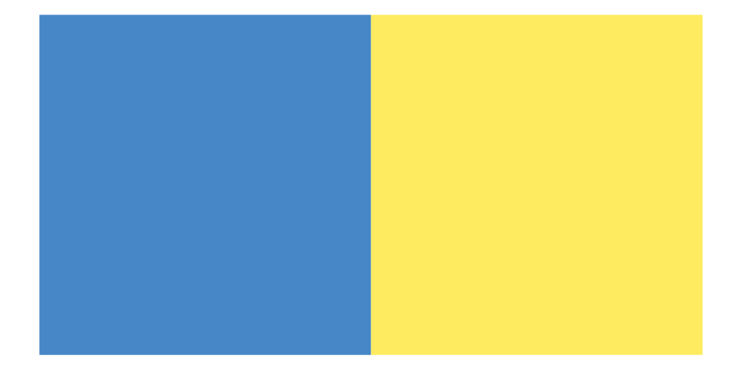 选取互补色,例如黄色和蓝色