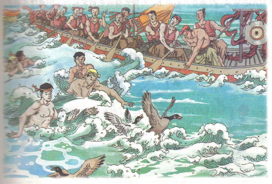 端午节龙舟竞渡诗词精选一十八首千桡速飞鸟两舸刻灵螭