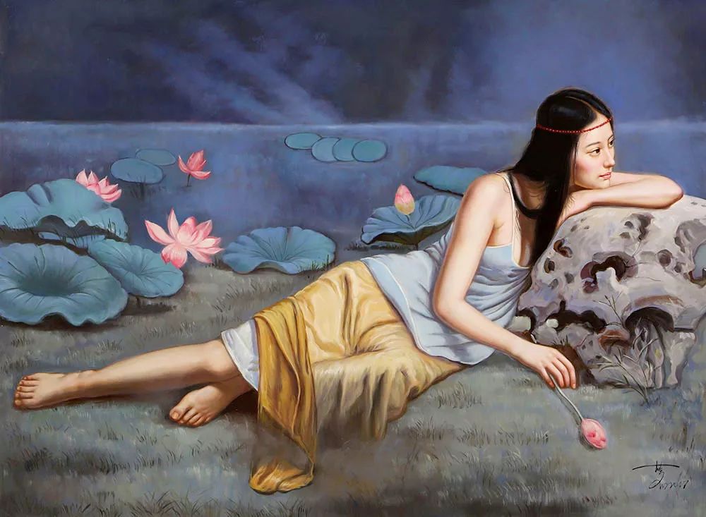 北京东方油画创作院副院长 陈一茗 展览作品 油画 唯美现代系列布面