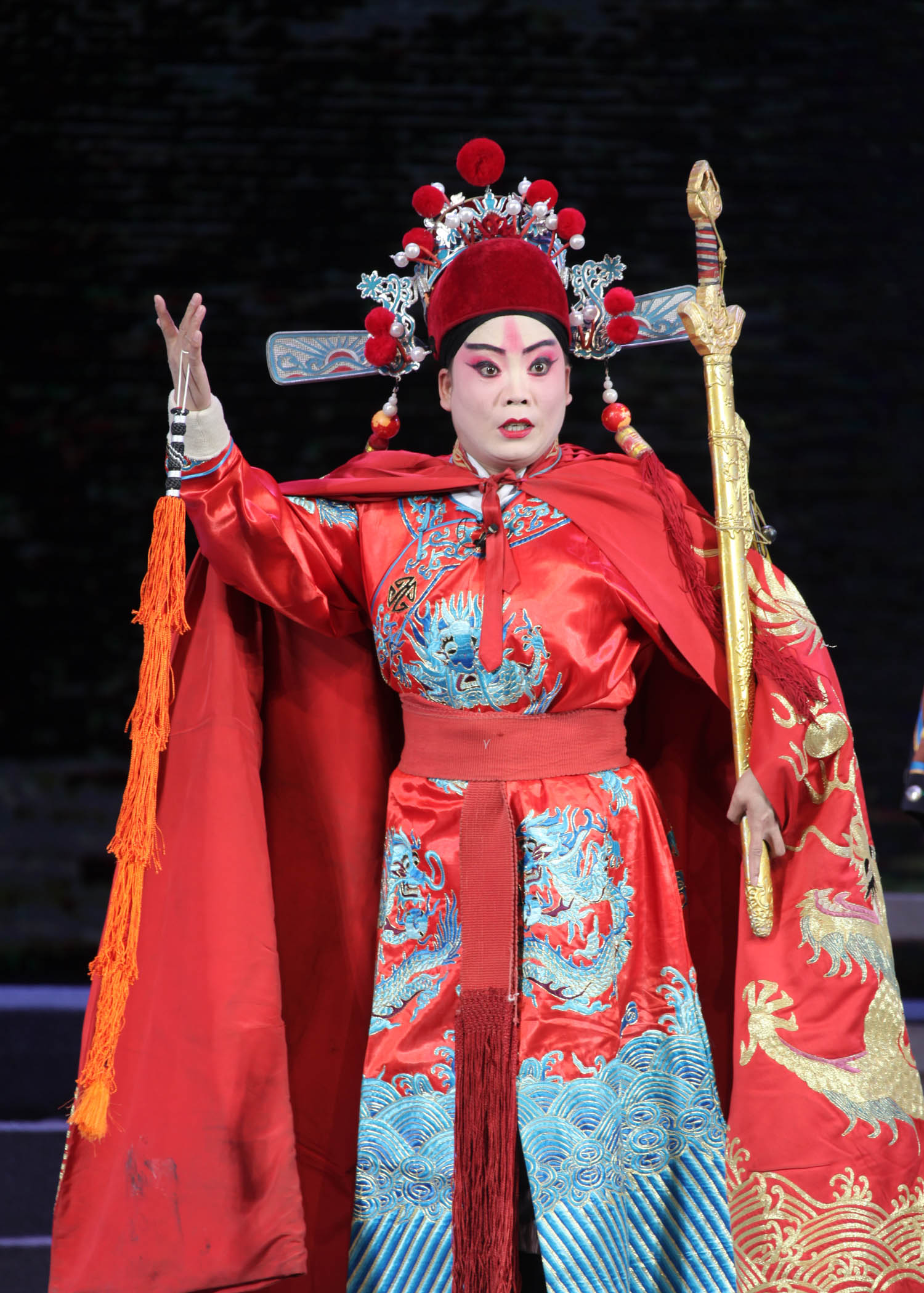 上党落子古装戏朱元璋斩婿在潞州剧院上演