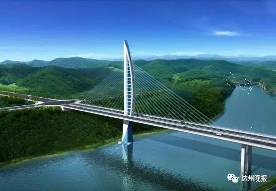 达州最美风帆造型大桥102米高主墩塔即将封顶!