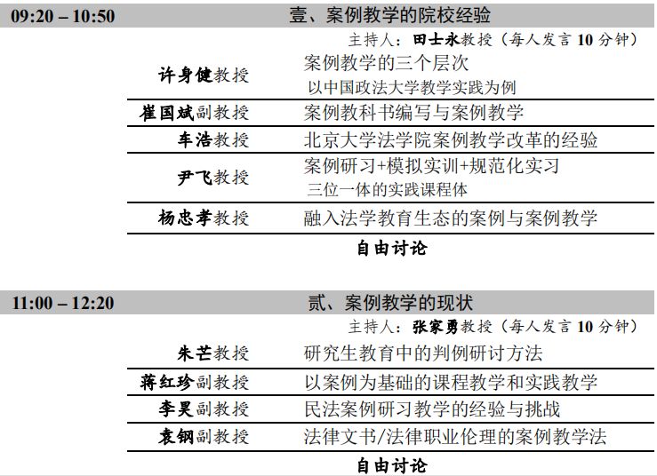 先由季红明,王复春博士介绍中南财经政法大学鉴定式案例教学的经验