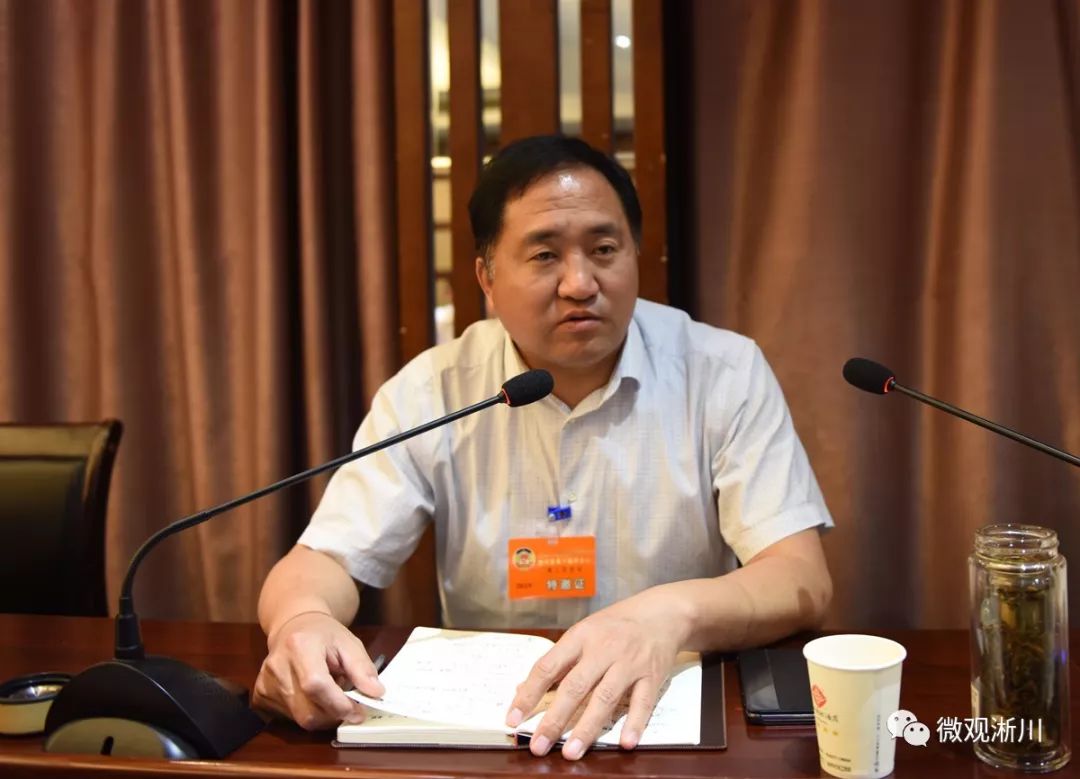 淅川县县长杨红忠参加政协委员组联组会议