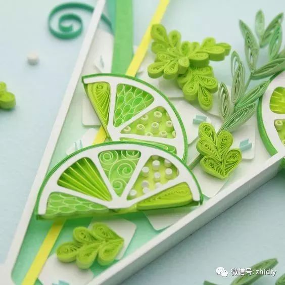 立体衍纸画 | 一堆彩纸条,卷一卷,美爆了 (附教程)