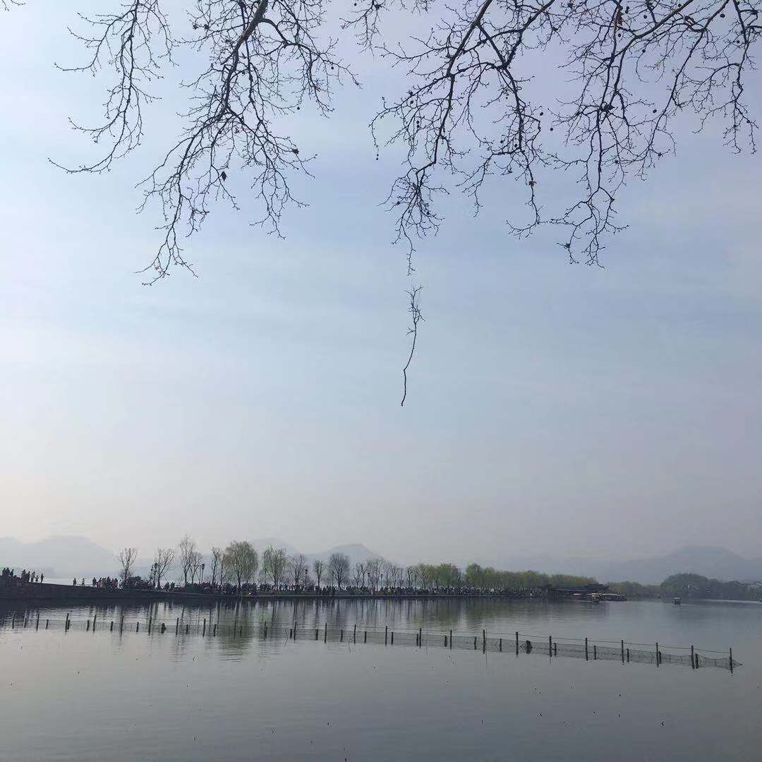 最開始到達的景點是斷橋殘雪,整個西湖有三座情人橋,其中北線這一帶就