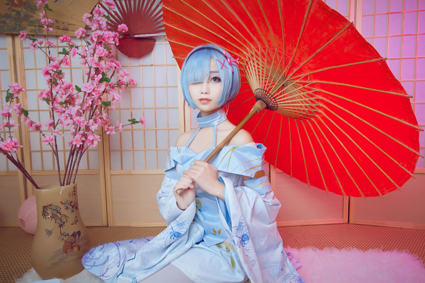 cos:拉姆和蕾姆小姐姐,蕾姆祭典和服!