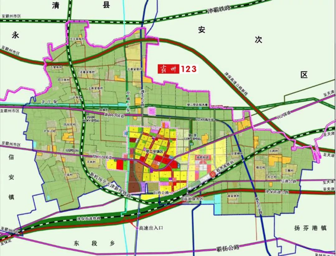 霸州采留线规划图图片