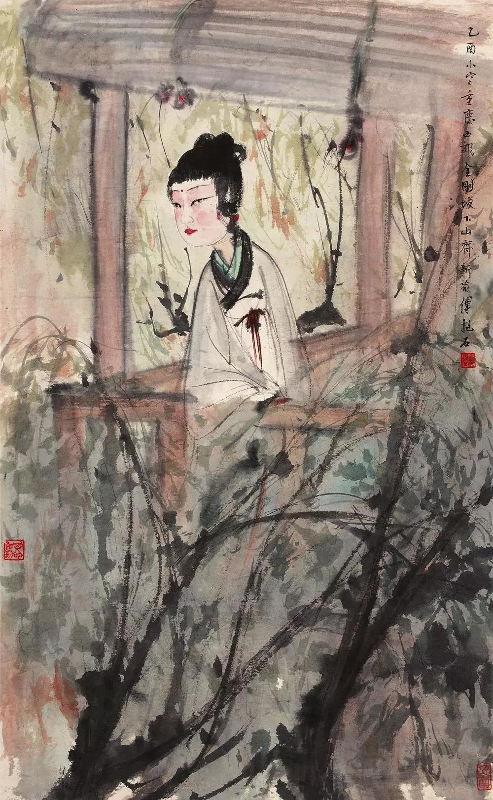 所谓伊人 ,都在傅抱石的仕女图里!-搜狐大视野-搜狐新闻