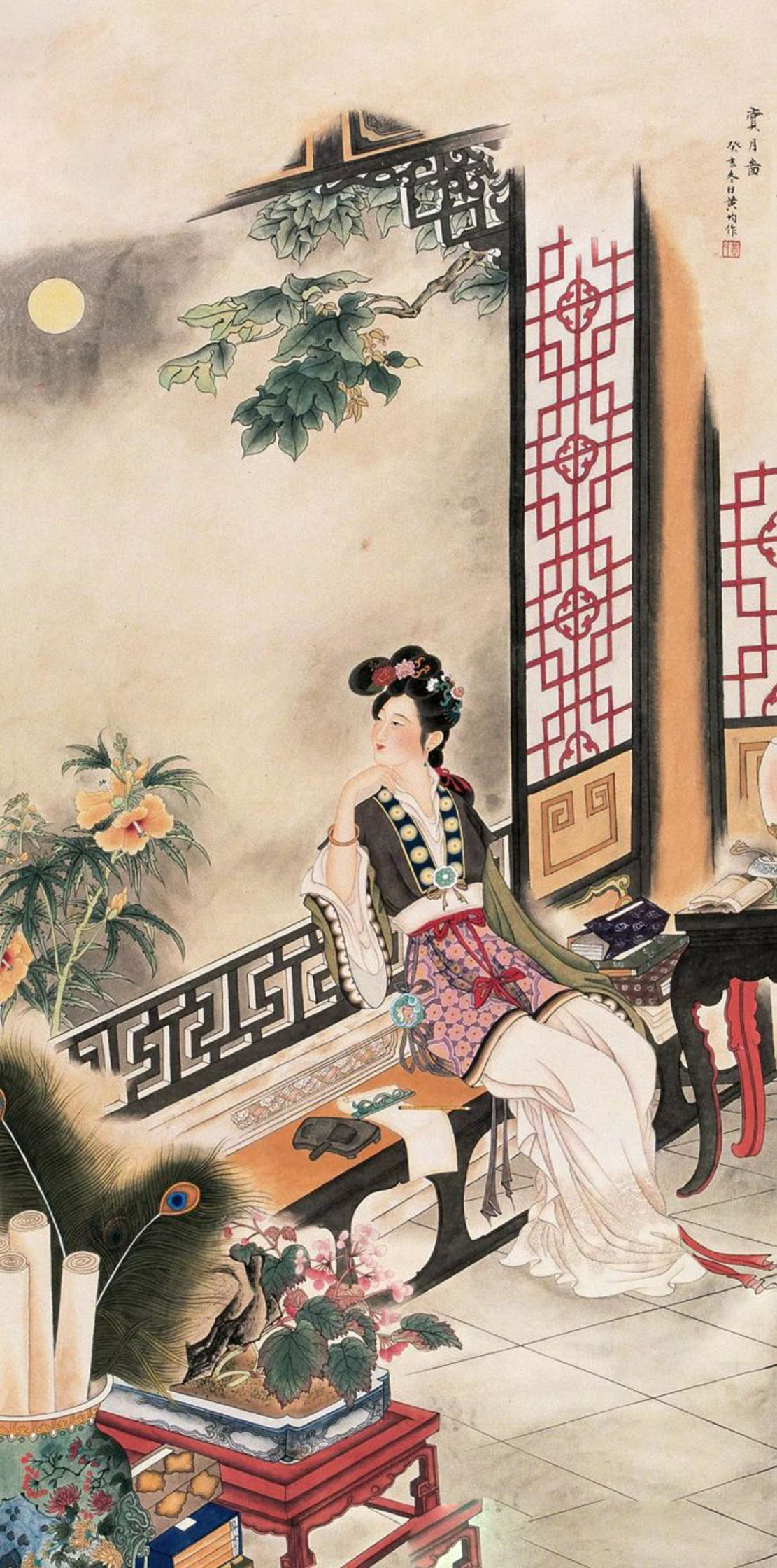 黄均台湾画家《工笔仕女 美轮美奂》