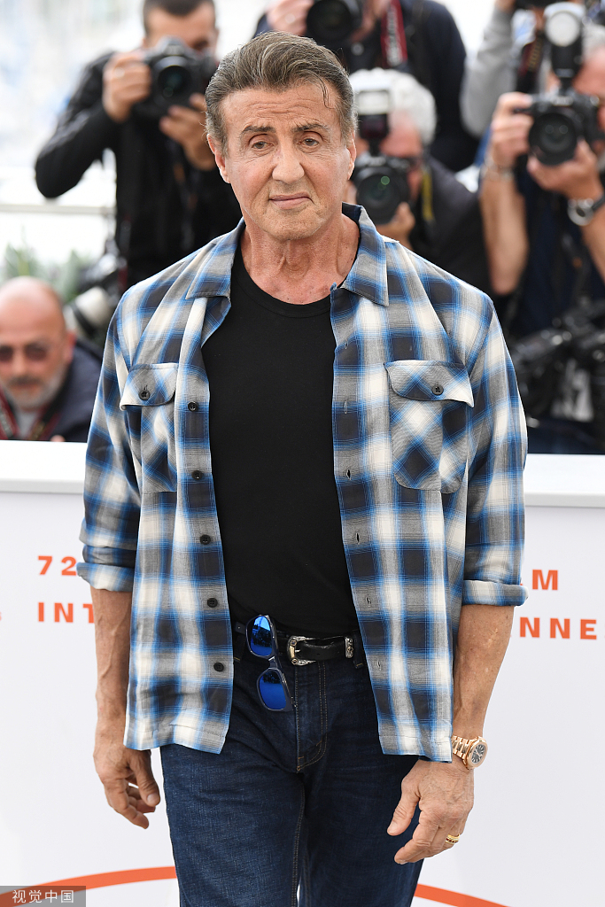 史泰龙和《兰博:最后一滴血》女主——西班牙女星帕斯·贝加携手亮相