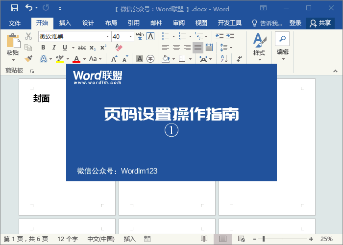 word中关于页码设置的必备知识点