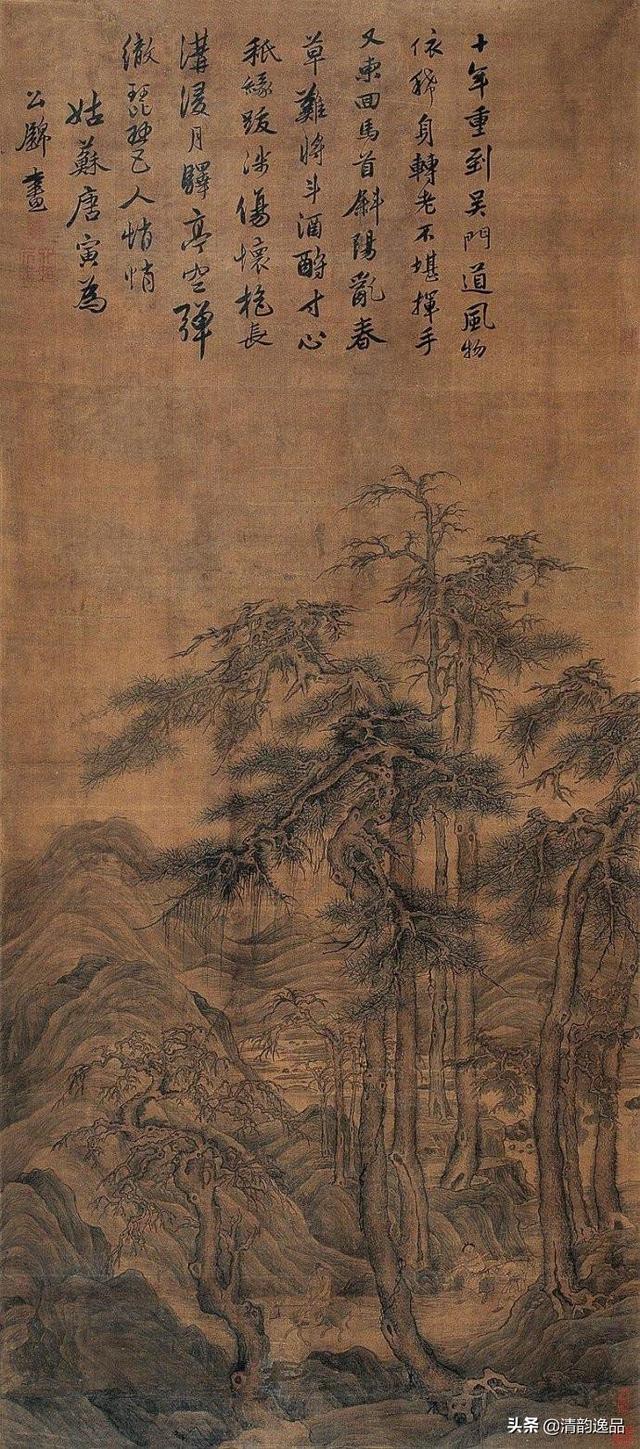 风流才子唐伯虎的山水画作_唐寅