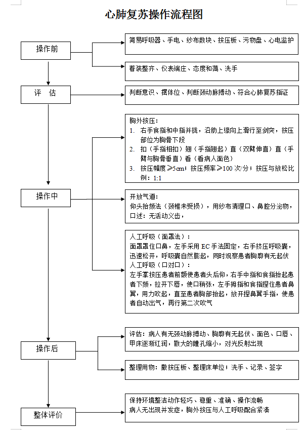 新版心肺复苏口述流程图片