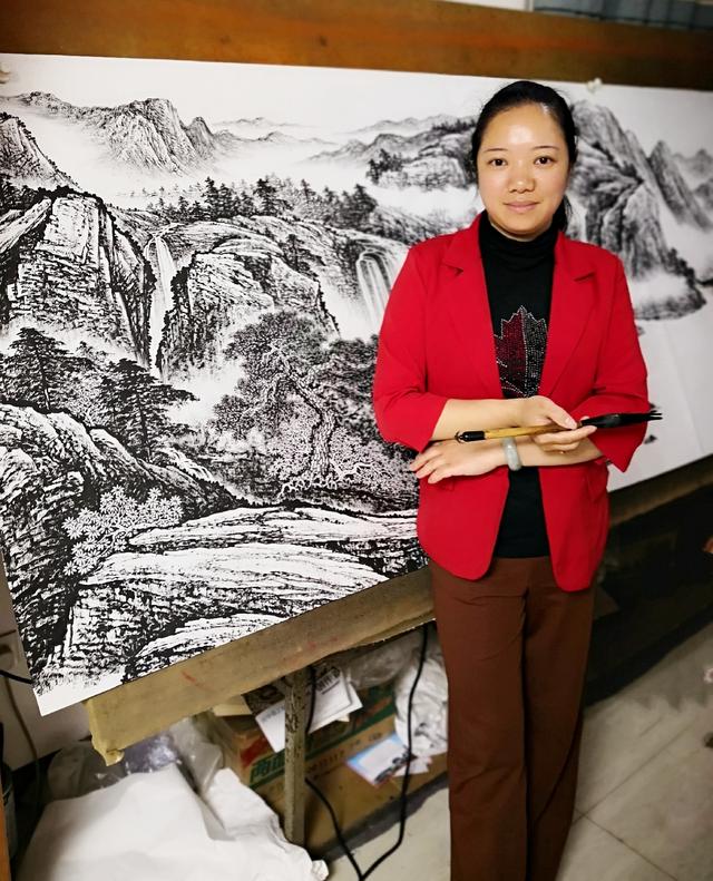 画家黄麟茜《黄河奔流图》赏析