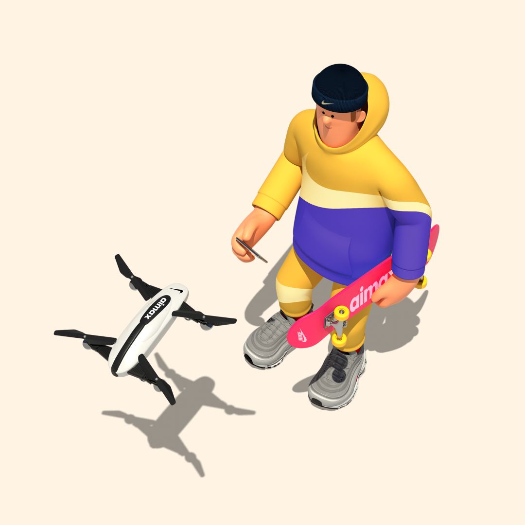 nike与韩国知名ip打造一系列潮到爆的小人儿