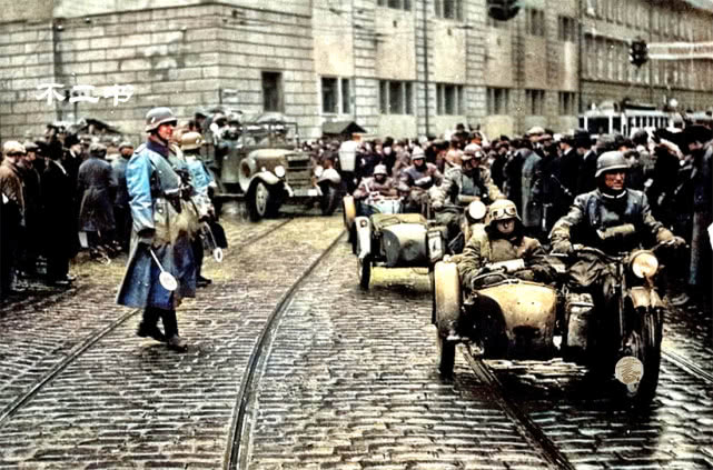 上色老照片:纳粹德国吞并捷克斯洛伐克现场 镜头下皆是疯狂_苏台德