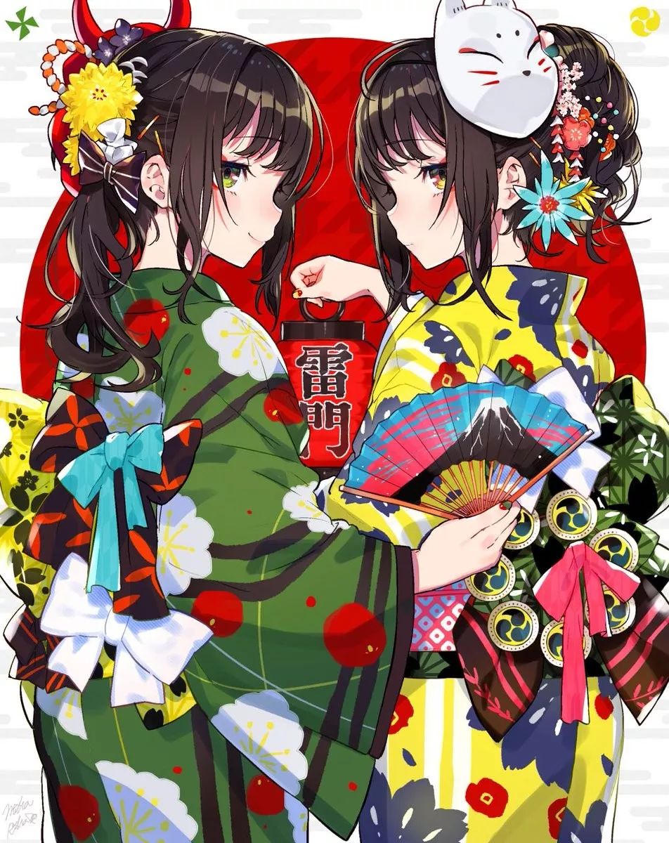 日本画师色彩感十足的少女插画二次元御宅族最爱