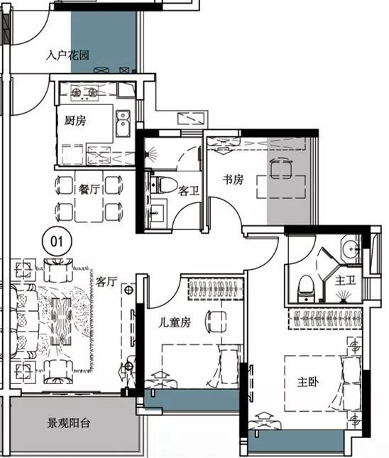 越秀东坡户型图图片