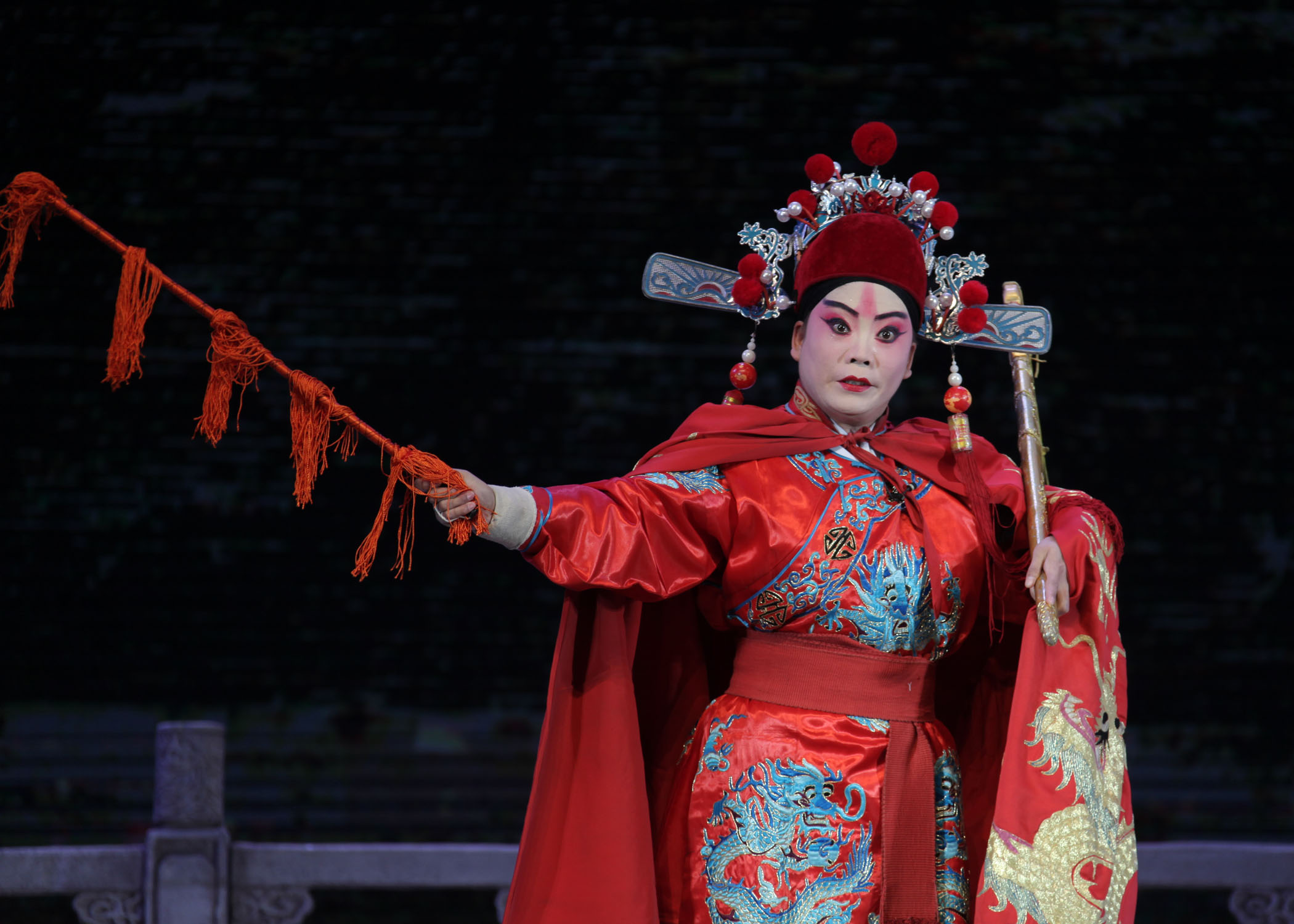 上党落子古装戏朱元璋斩婿在潞州剧院上演