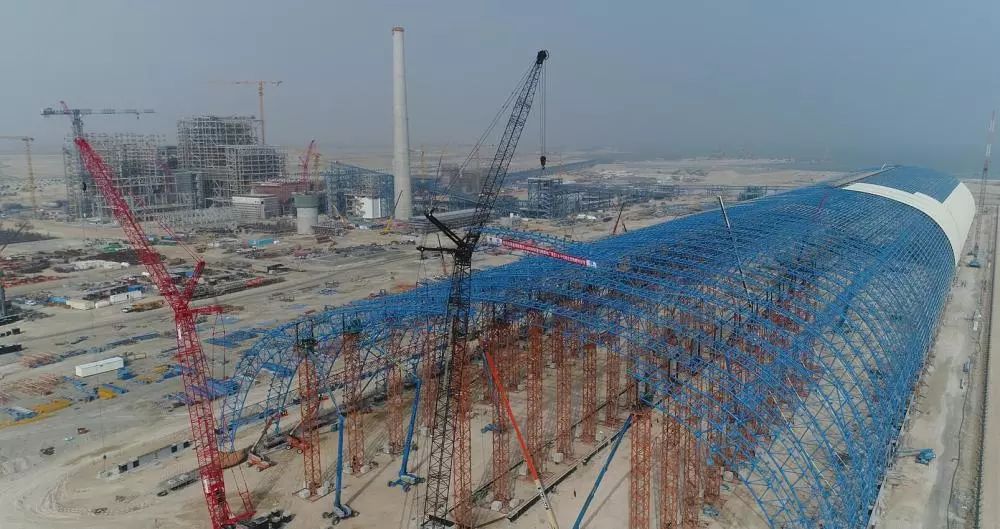 迪拜当地时间5月22日14时,迪拜哈斯彦4x600mw清洁燃煤电站项目迎来