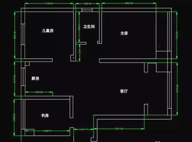 照例上户型图,俺自己用cad摸索着画出来的,各位看官不要笑我,自己先笑