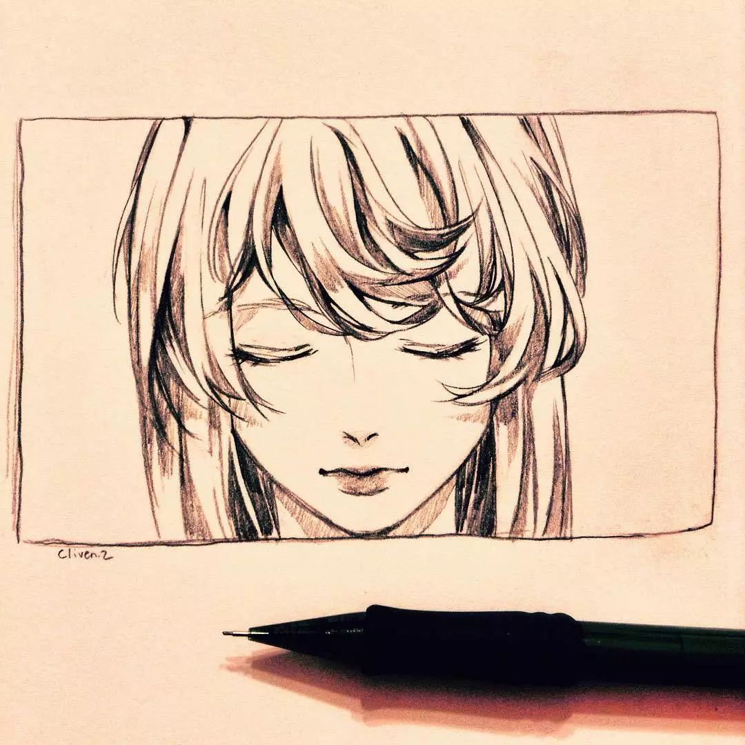 哇哦一波素描动漫美女强势来袭这个画风给满分