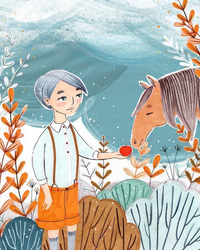 50张治愈人心的插画画风可爱让人感动