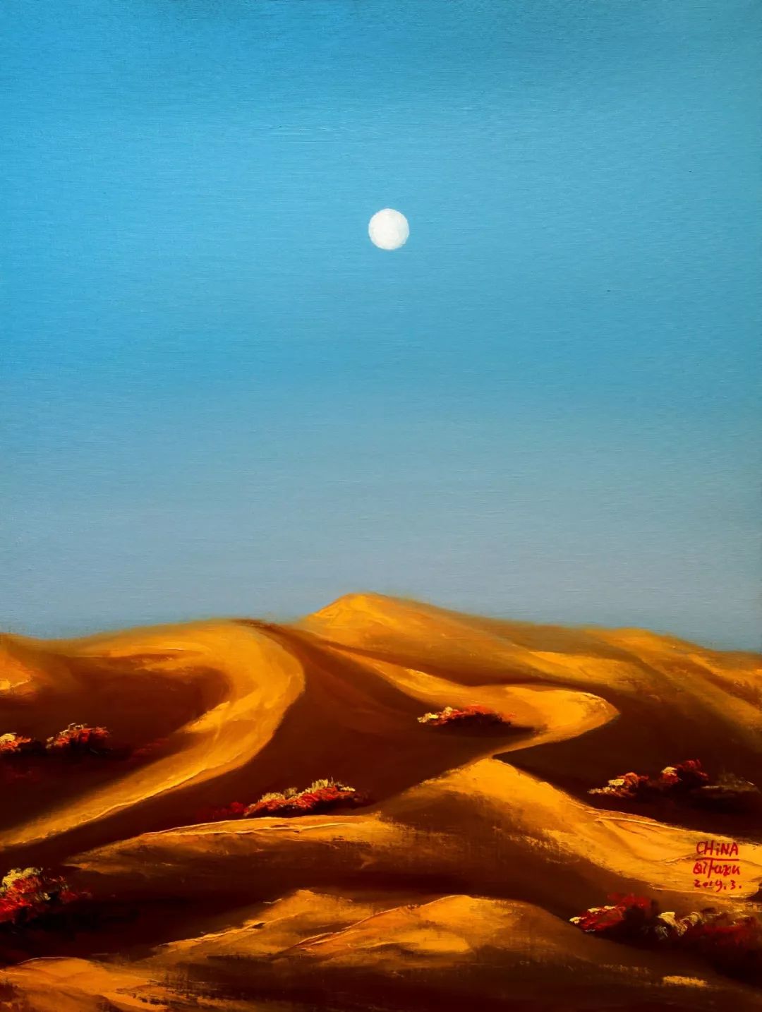 月满非洲昭通画家戚发旭54幅油画献礼祖国70华诞