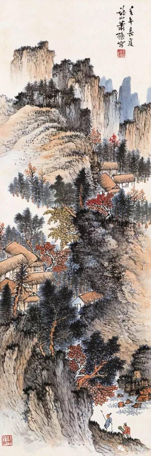 京津画派萧谦中山水画欣赏