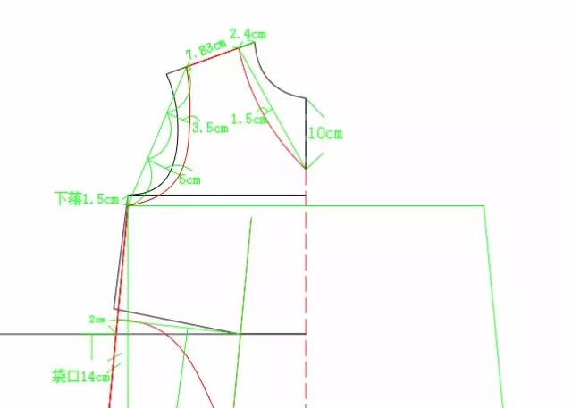 棉麻宽松v领背心的详细制图过程