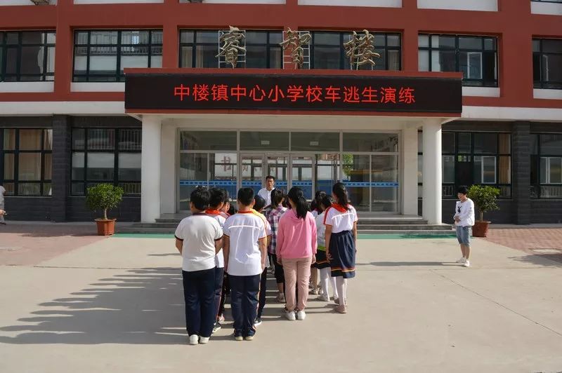 未成年人思想道德建设丨中楼镇中心小学进行校车安全逃生演练