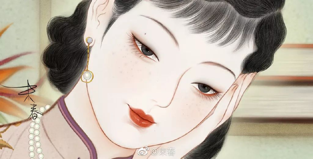 末春用细腻的现代手绘方法——沪上花系列所以末春就试着去创作民国