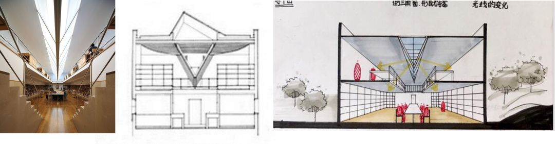 四天抄绘了一个坡地建筑,西扎设计的boa nova茶楼,同样去和海边图书馆