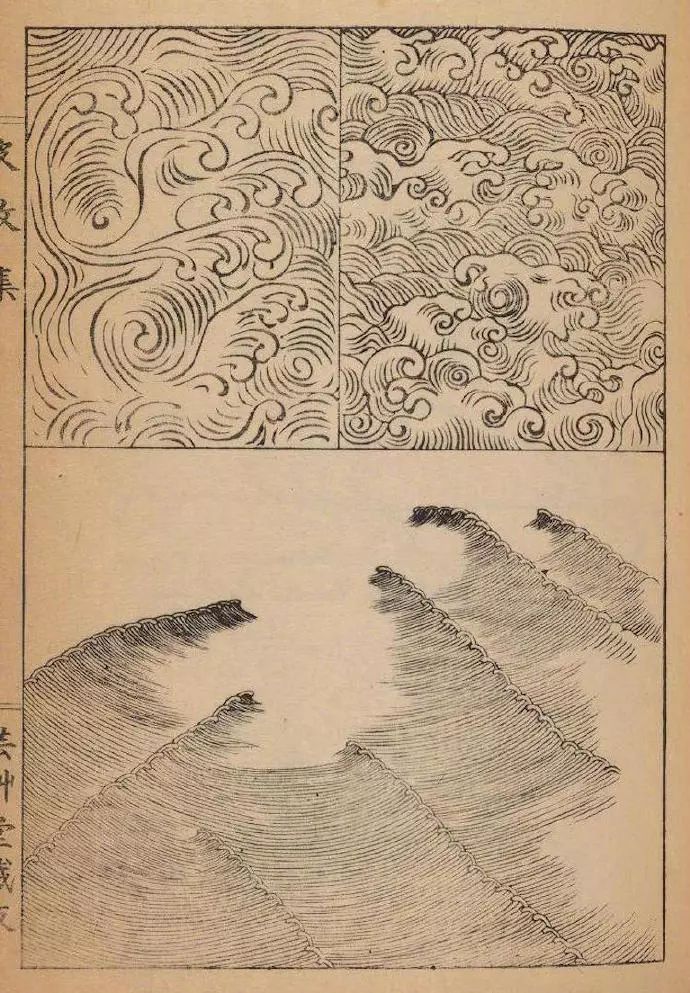 【值得收藏】日本画传统海浪和波纹画法