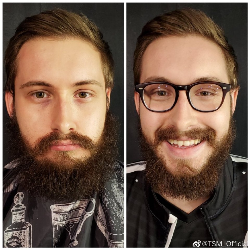 lol:tsm官博晒比尔森剪胡子之后的照片,你也曾经是少年