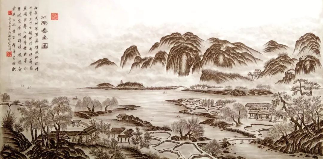 中国钢笔山水画第一人在丁兰用画笔描绘美好