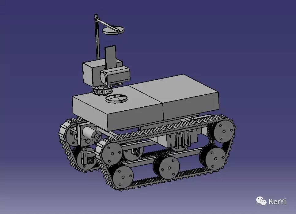 履帶式救援機器人設計stp格式文件