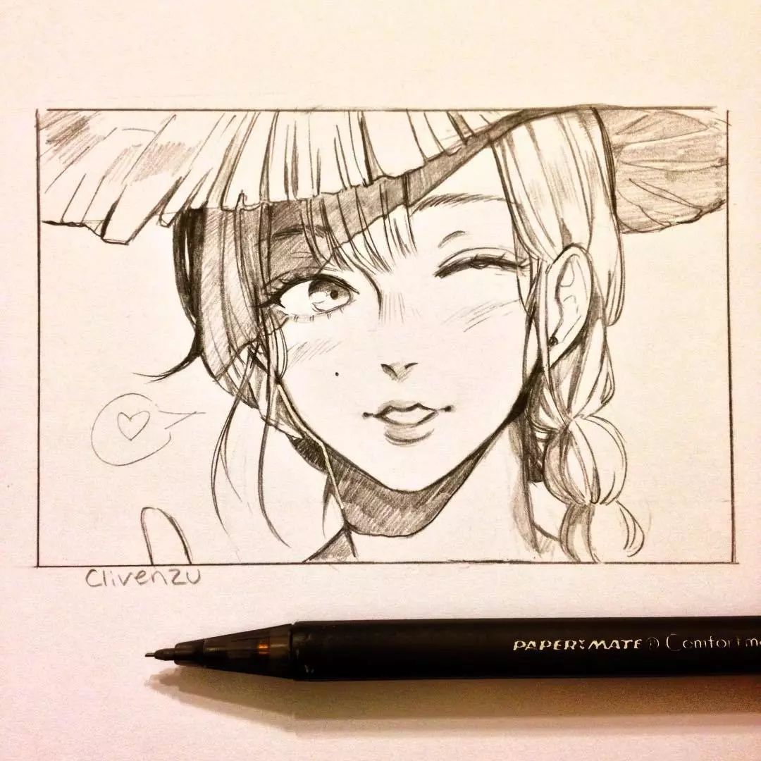 一波素描动漫美女强势来袭,这个画风给满分!