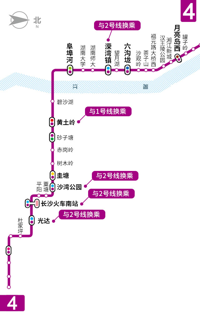 长沙地铁线路图4号图片