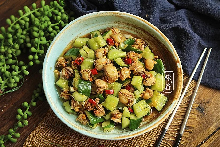 夏天的味道|酸辣爽口的黄瓜拌扇贝