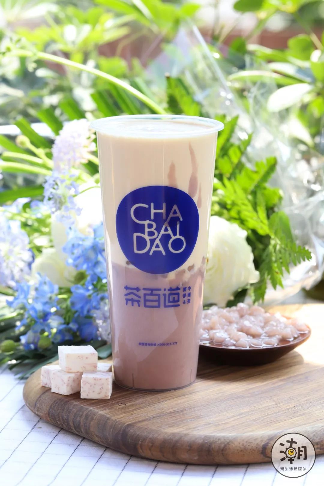 要说把甜玉米色玩儿到极致的,非茶百道的芋泥啵啵红茶莫属!