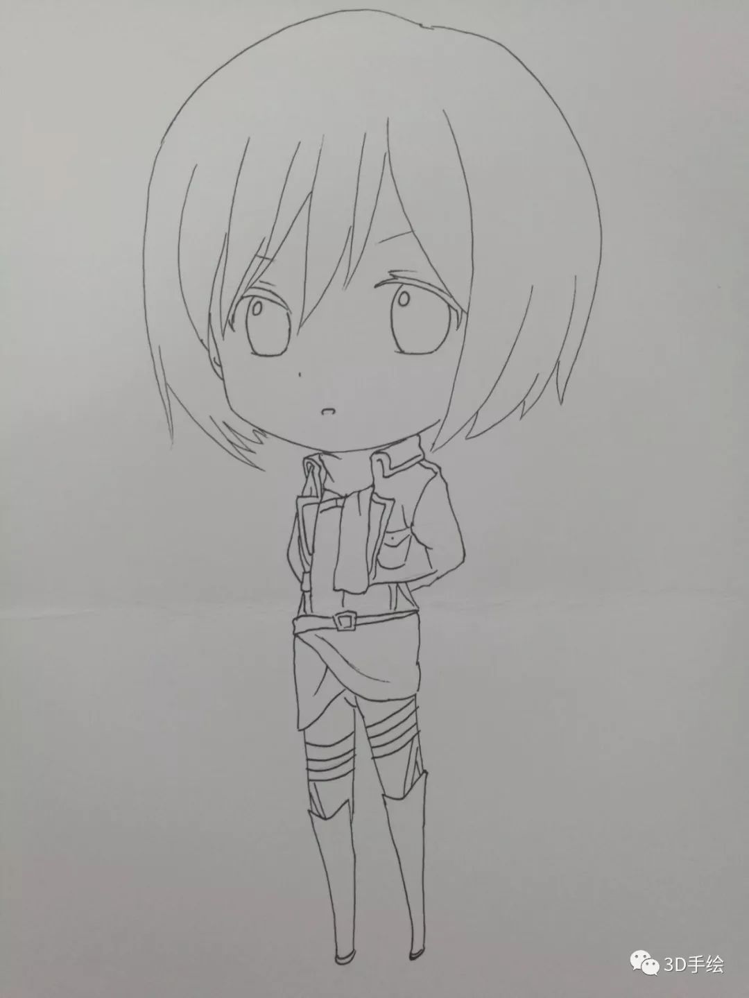 边画边对折观察,看看有没有立体感.