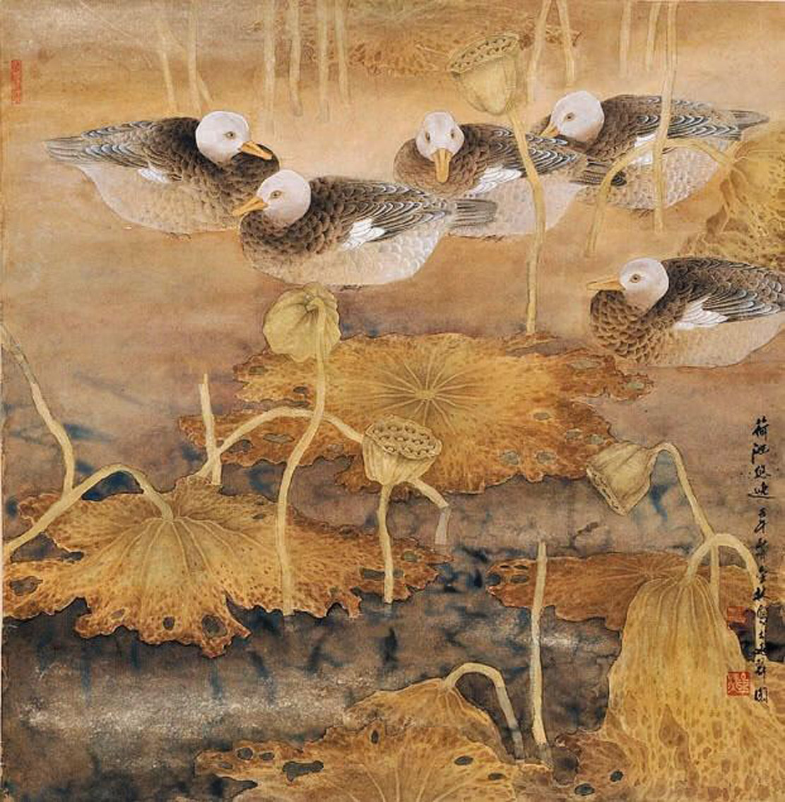 鲁金林画家《花鸟家禽 生灵之趣》